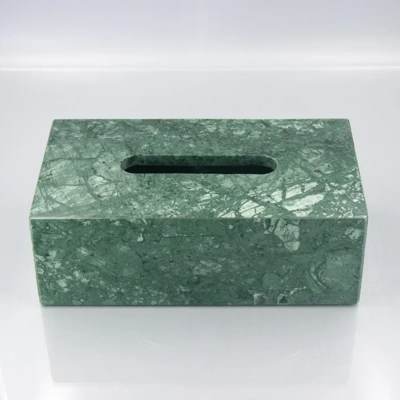 Nordic Modern Natural Marble Tissue Box Black Rectangular Light Luxury Paper Box Home Hotel Model Room Creativity Crafts 5