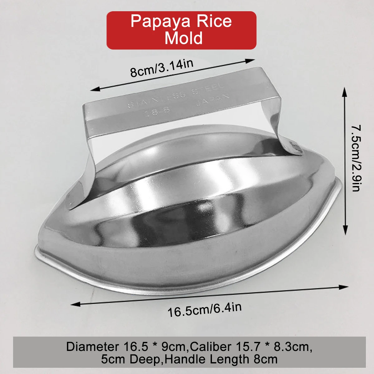 Omurice Stampo Per Sushi E Riso In Acciaio Inox, 2 Forme – Stampo Per Onigiri, Musubi, Ideale Per Cucina Giapponese Fai Da Te - 2