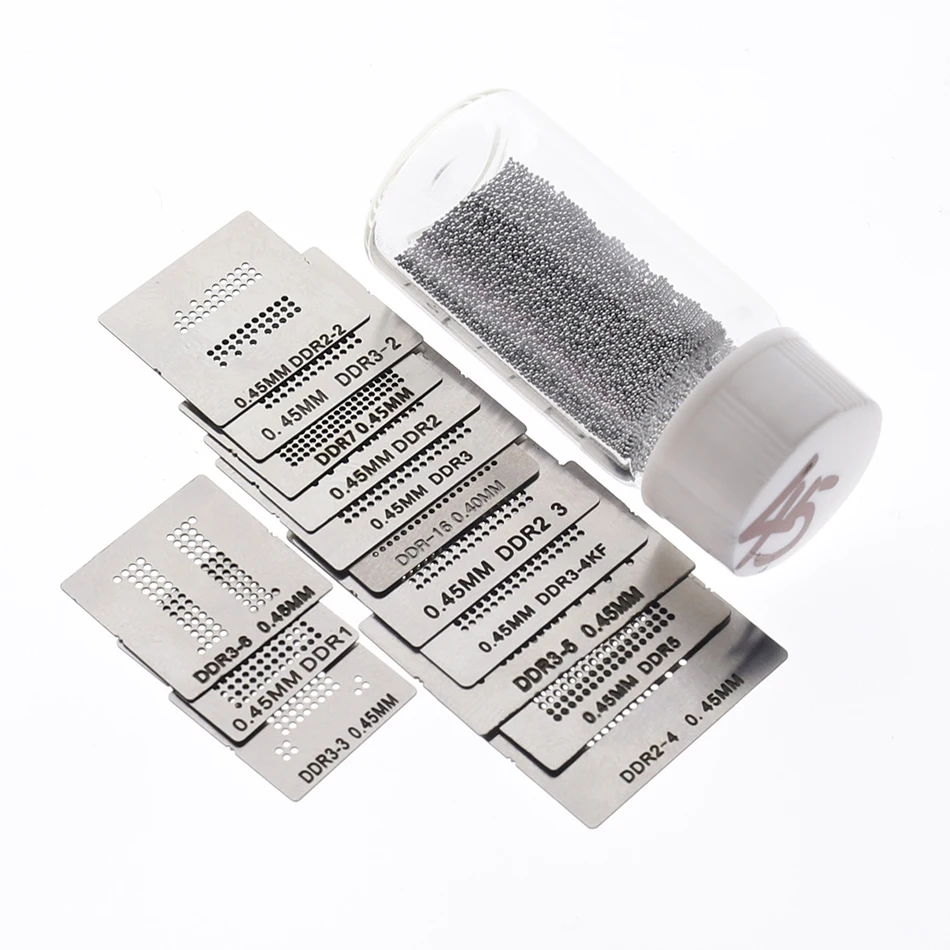 solder flux paste 14pcs lot full set BGA Reballing Stencil dedicate kit for DDR DDR2 DDR2-2 DDR2-3 DDR3-2 DDR3-3 DDR5 DDR7 plastic welding sticks