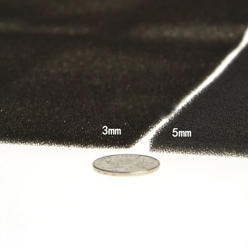 1000mm*1000mm*3mm 5mm 10mm 캐비닛 섀시 방진 면 먼지 필터 스펀지 에어 필터 면 3mm/5mm/10mm 두께 중간 구멍