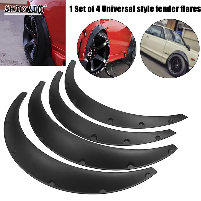 4x 3.5 800mm Universal Flexible Car Fender Flares Extra Wide Body Wheel  Arches