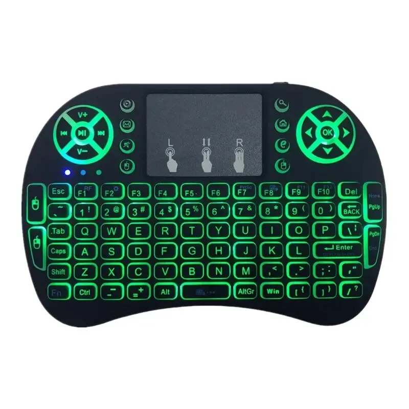 I8 Backlit Mini Wireless Keyboard English 2.4G Air Mouse Remote Touchpad for Android TV Box PC X96 H96 Max 7 Color wireless keyboard wireless keyboard and mouse wireless keyboard mouse set
