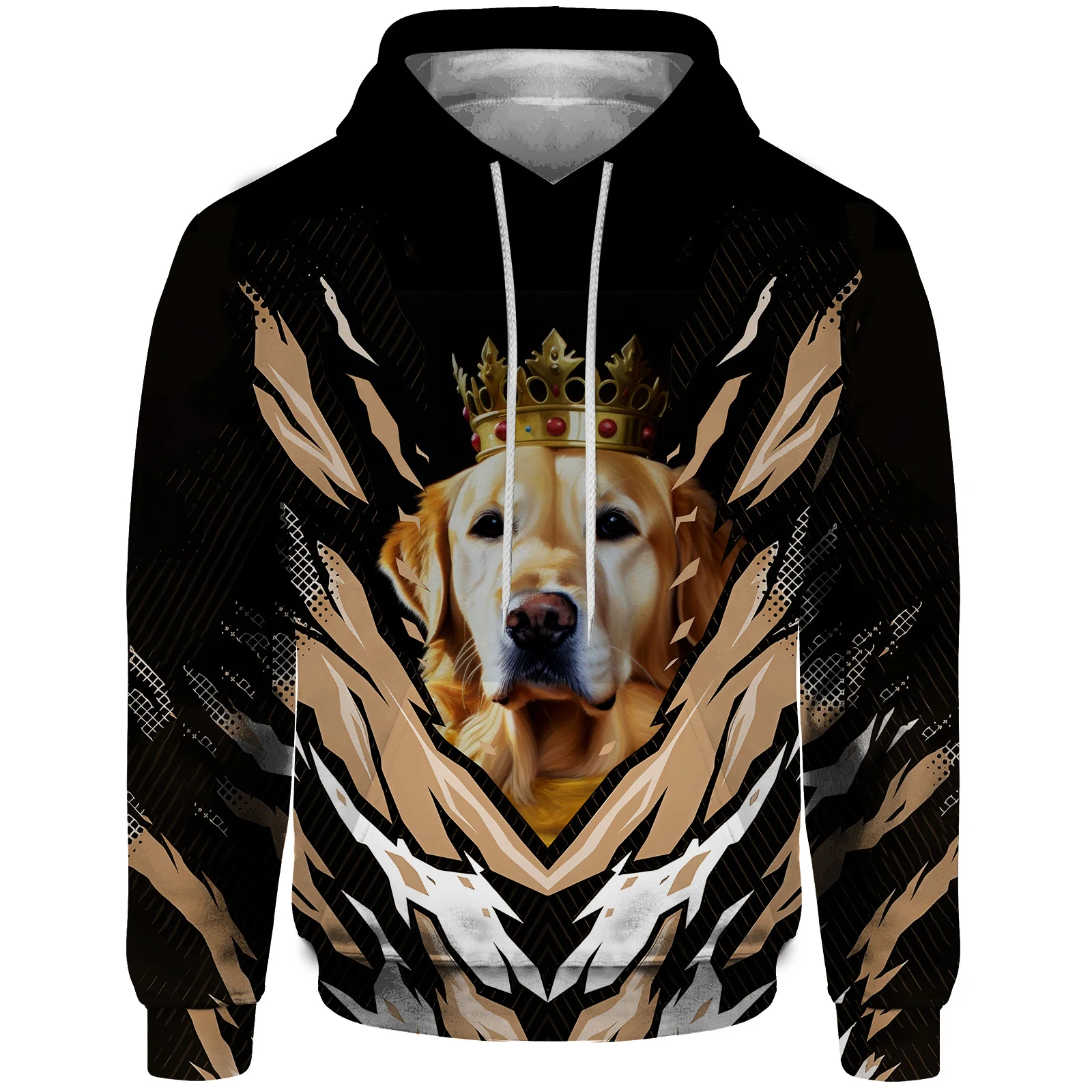 thumbnail image 1 of Sudadera con capucha holgada con estampado de perro de tres cabezas gótico de otoño para hombre, sudadera con capucha para hombre, ropa de calle Harajuku para hombre, 1 of 5