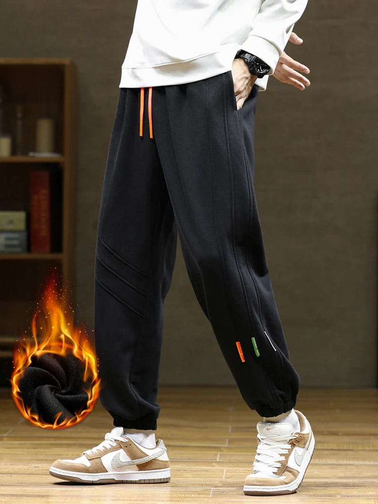 Pantalon De Survêtement D’Hiver En Polaire, Jogging Épais Et Chaud