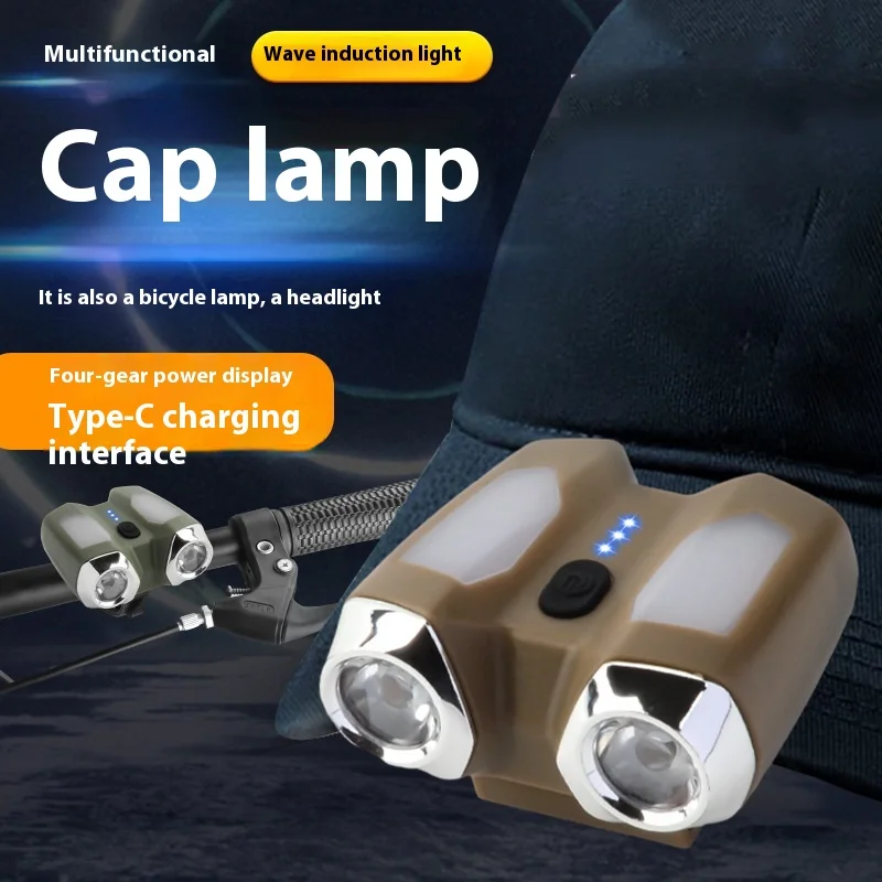 Clip Hut Stirnlampe Mit Bewegungssensor - Kabellos, 1000 Lumen, 5 Modi, USB-C