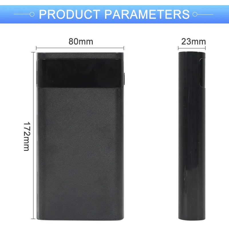 DIY18650 Battery Storage Charging Box Without Battery Dual USB Type-C 5V Suitable For iPhone Xiaomi Huawei