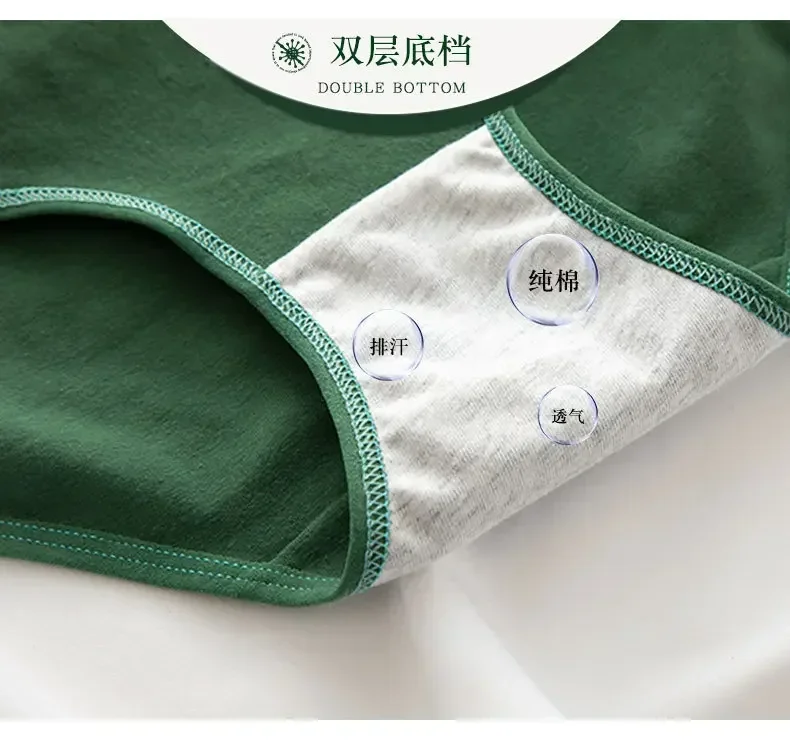 Description Picture 5 of itemCotton Panties Briefs Women Panties Underwear Mid Waist Female Underpants Lingerie Ladies Pantys Cartoon Pantys M-XL