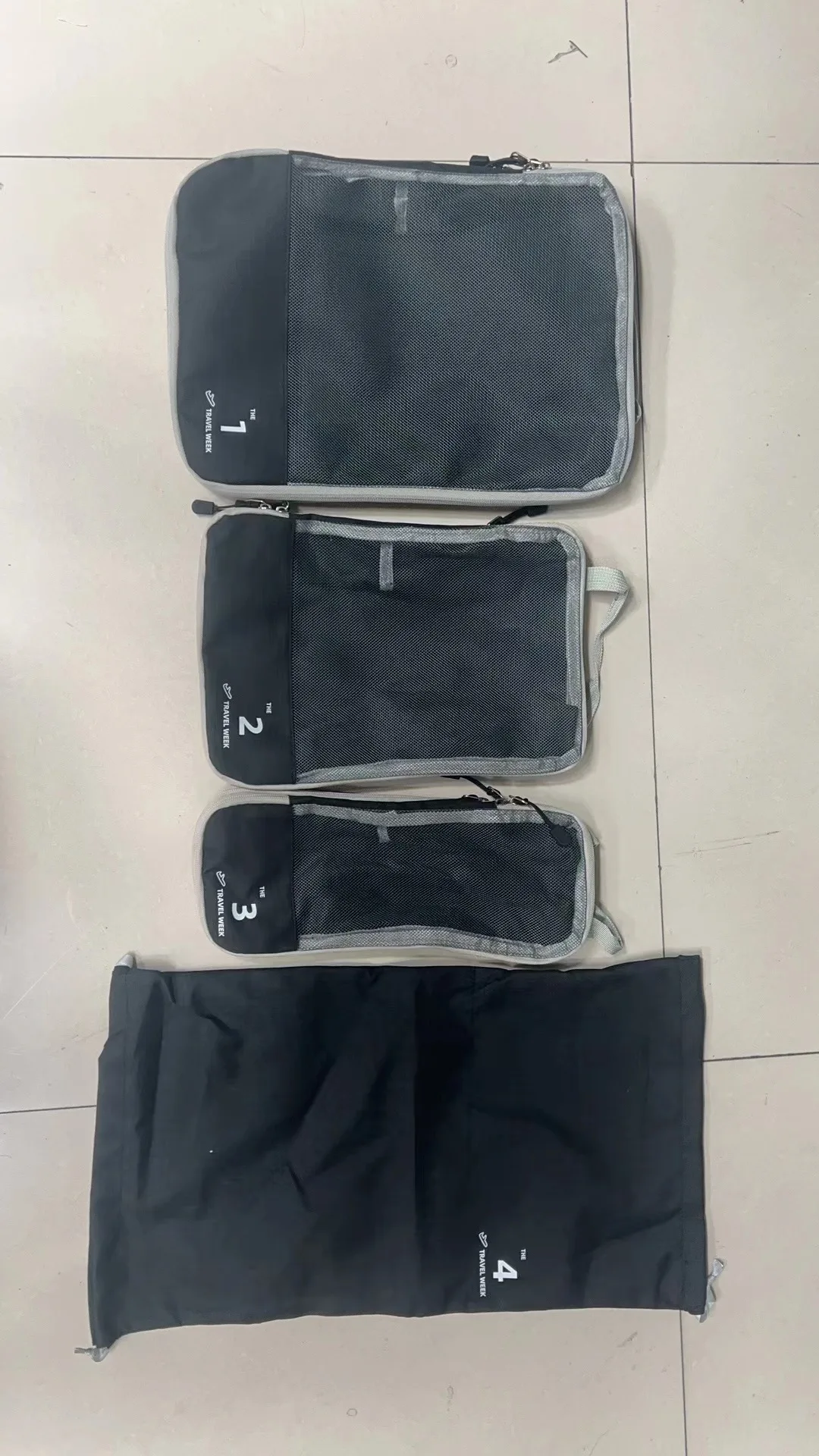 4-Piece Travel Packing Cubes Set - Luggage Organizer Bags for Clothes and Accessories