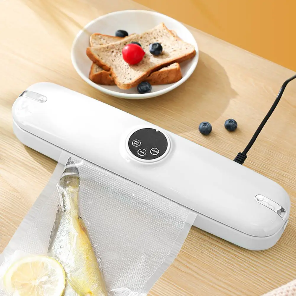 Food Saver Automatic Vacuum Sealing Machine Portable Bag Sealer For Kitchen Home Freezer Snack Meal Dry Wet Food Packing