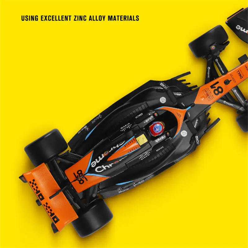 1:24 MCL60 2023 4# Lando Norris P2 British GP Mclaren F1 #81 Oscar Piastri Diecast Race SuperCar Model Competition Vehicles Toys 4