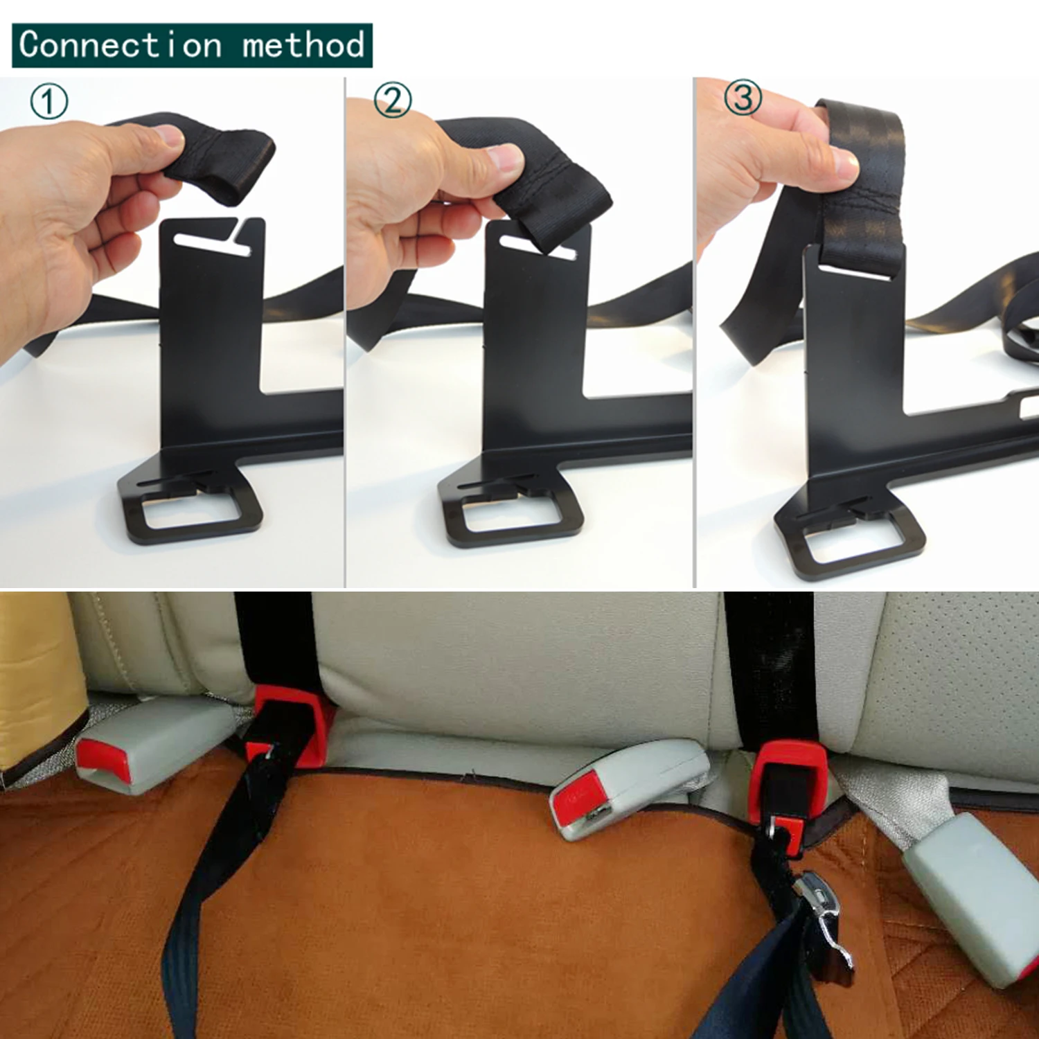 Soporte de pestillo del asiento del coche ISOFIX, kit de instalación de  anclaje de sujeción universal para asiento infantil