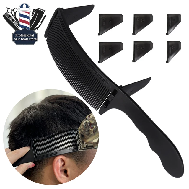 Curved Hair Clipping Cutting Arced Comb Barber Flat Top Haircut Comb Professional Hair Cutting Curved Positioning Comb 1