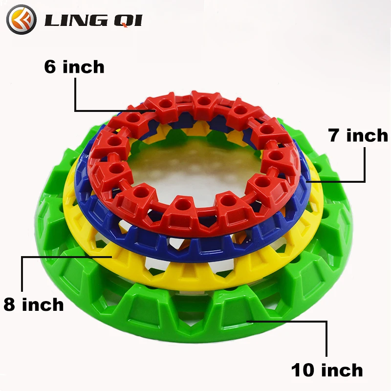 LINGQI Modified ATV Wheel Trim Hub Protection Decor Rim Cap Fit for Vehicle All Terrain wheel Plastic Cover fit to 6 Inch Tires