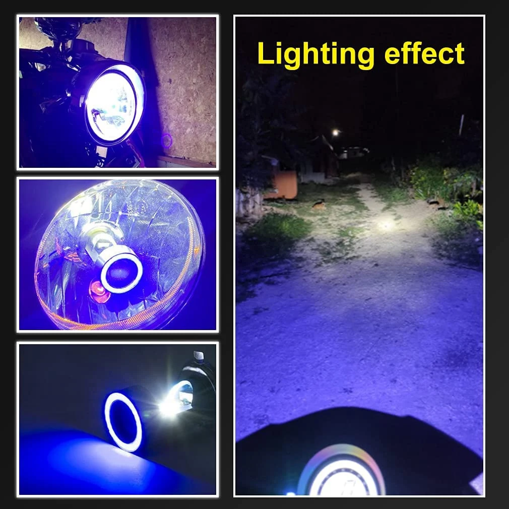H4 LED Headlight Bulb Motorcycle Hi/Lo Beam with Angel Eye Daytime Running Light 25W 3000LM Super Bright 6000K motorcycle led headlight