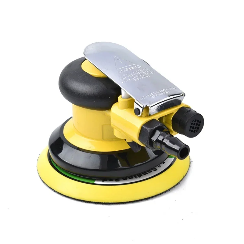 Random Orbital Sander Pneumatic Palm Sander with 5" Backing Plate, 12000RPM Power, for Wood, Composites, Metal, Car Body