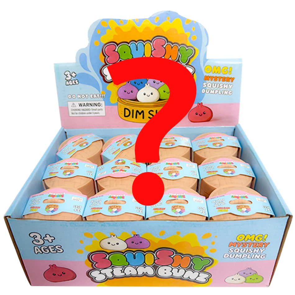 Auf Lager: Glitzer-Dumpling Squishy Blind Box – Sensorisches Quetschspielzeug zur Stresslinderung und Schreibtischdekoration