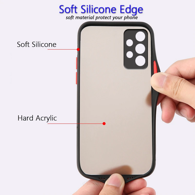 Sleek Matte Protective Acrylic Soft Phone Case