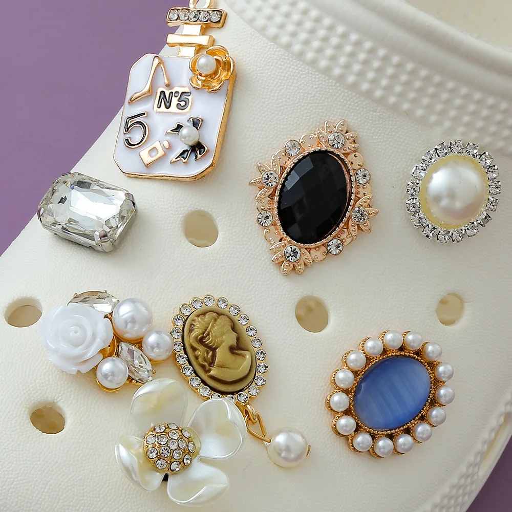 

rhinestone set croc shoes charms diamond gem Accessories jibz for croc clogs shoe Decorations unisex party gifts