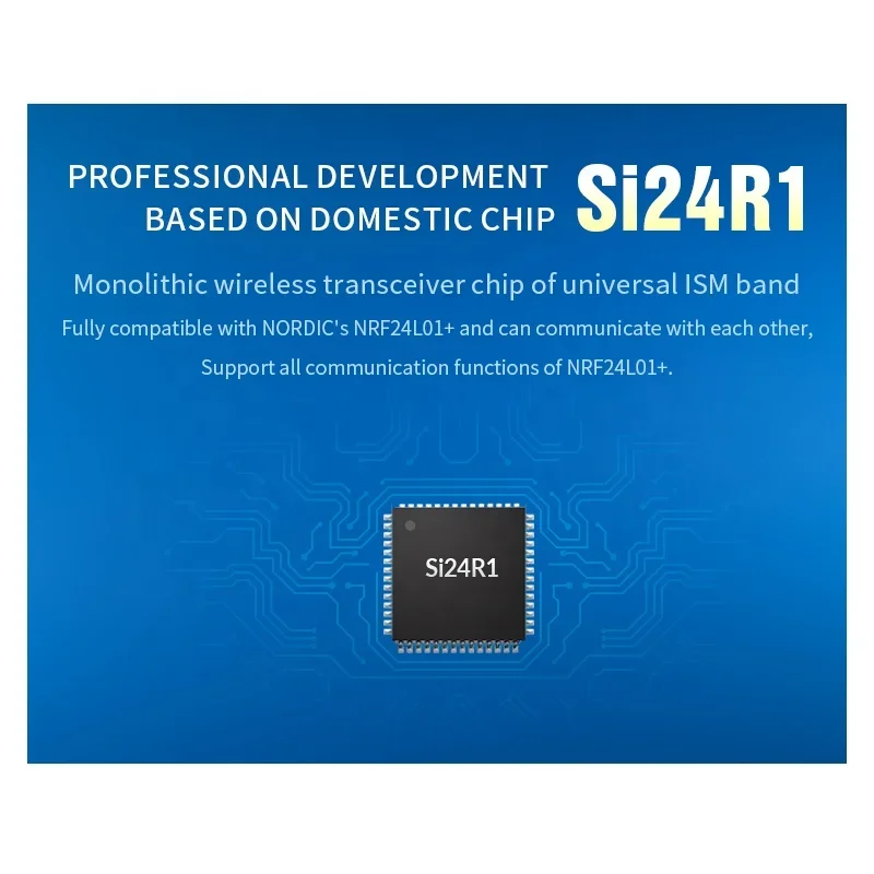 2.4GHz 7dBm Si24R1 SMD Wireless Module RF Transceiver IoT PCB Antenna NRF24L01 Low Cost E01C-ML01S wireless module