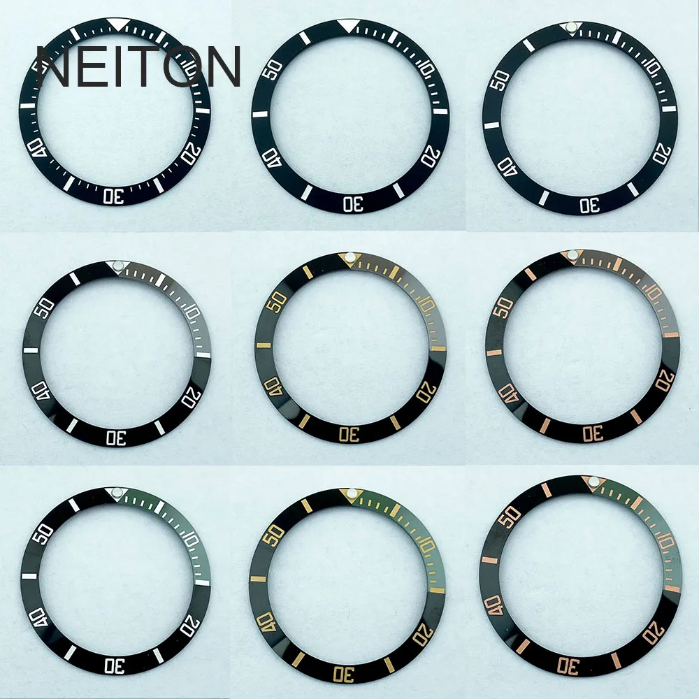 

NEITON 38mm Ceramic Bezel Insert For 40mm Mens Watch Watches Replace Accessories Watch Face Watch Bezel Inserts Different