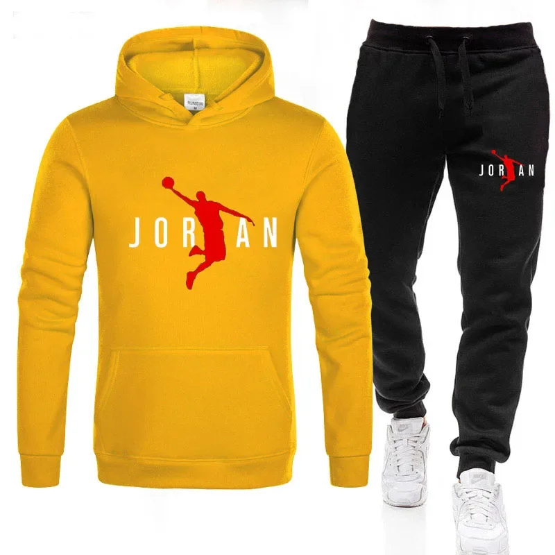 2024 Fall Winter Men's Tracksuit Hoodie Pants 2Pcs Sets Suit Leisure Sweatshirts Sweatpants Fashion Trends Brand Clothing S-3XL 6