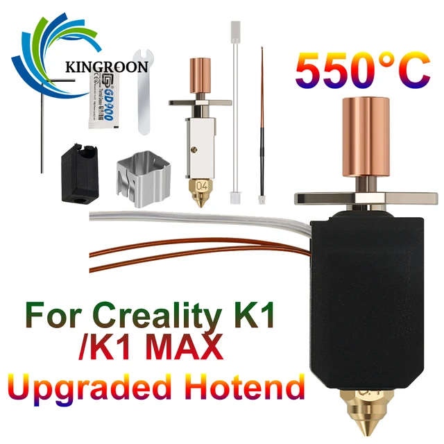 Hotend Updated KIT For Creality K1/K1 Max 550°C High Temperature HOTEND for  Creality K1 3D Printer Ceramic Heating Block Kit - AliExpress