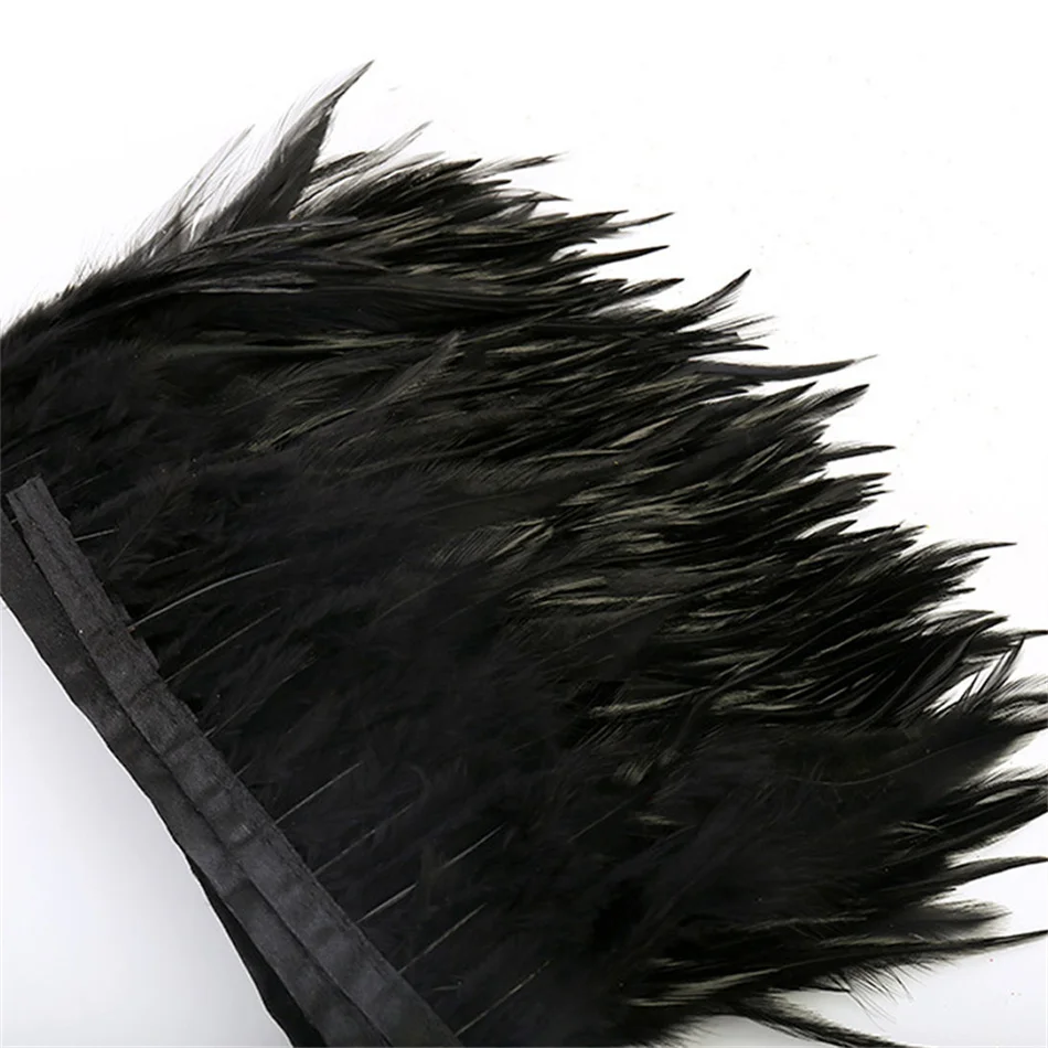 10Meters natural feathers trim ribbon sewing clothes handwork feathers party wedding Plumas crafts DIY decoration 10-15cm