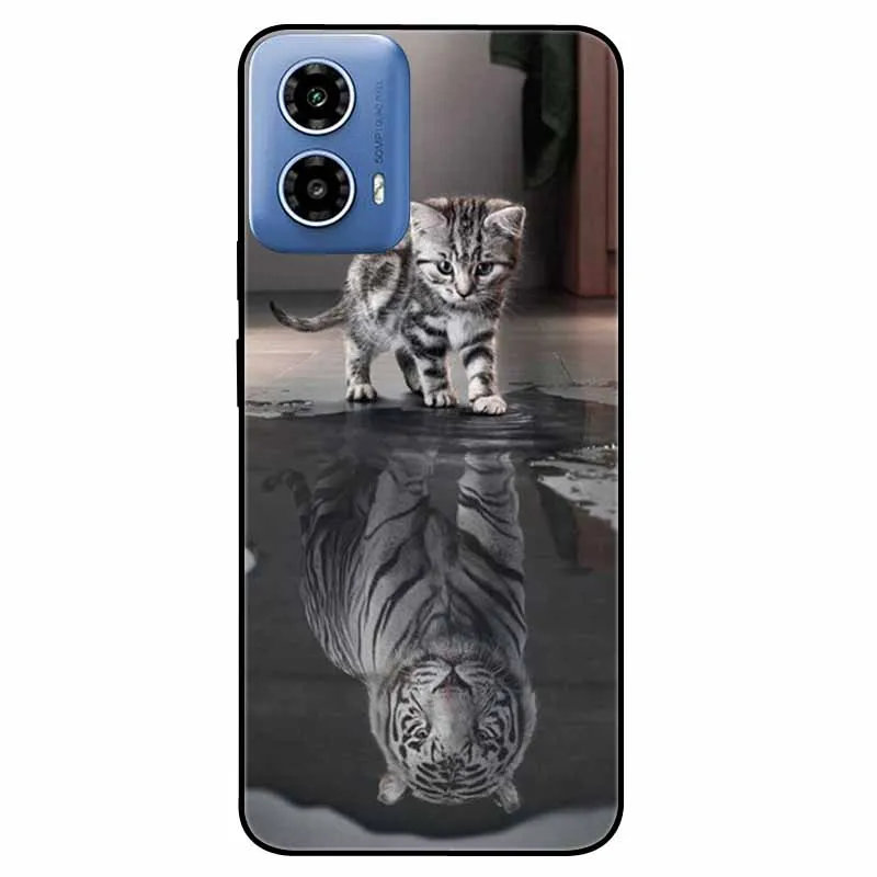 Soft Silicone Fashion Animals TPU Bumper Luxury Phone Case with Painted Design