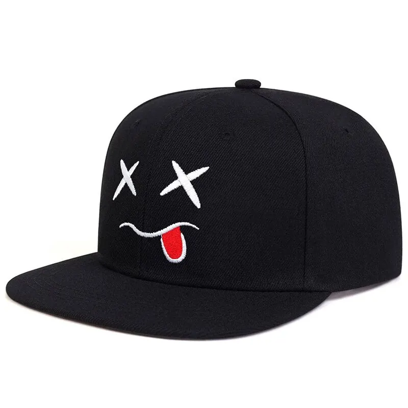 Baseball Cap Unisex Personality Ghost Expression Embroidery Hip-hop Outdoor Adjustable Casual Sunscreen baseball cap