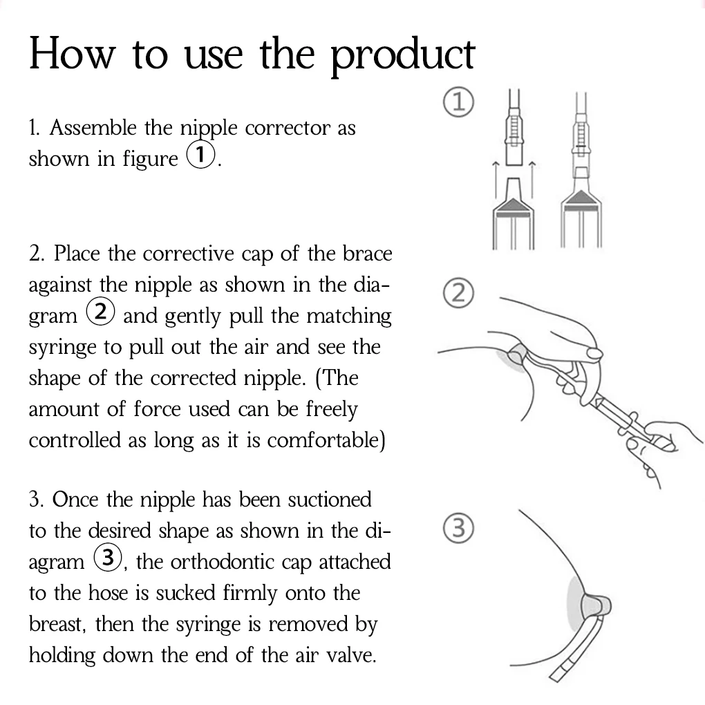 Pack of 2 Nipples Extractor Safety Silicone Physical Boob Flat Inverted Nipple Suckers Aids Puller Enlarge Female