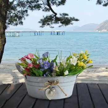 Iron flower buckets Planter 1
