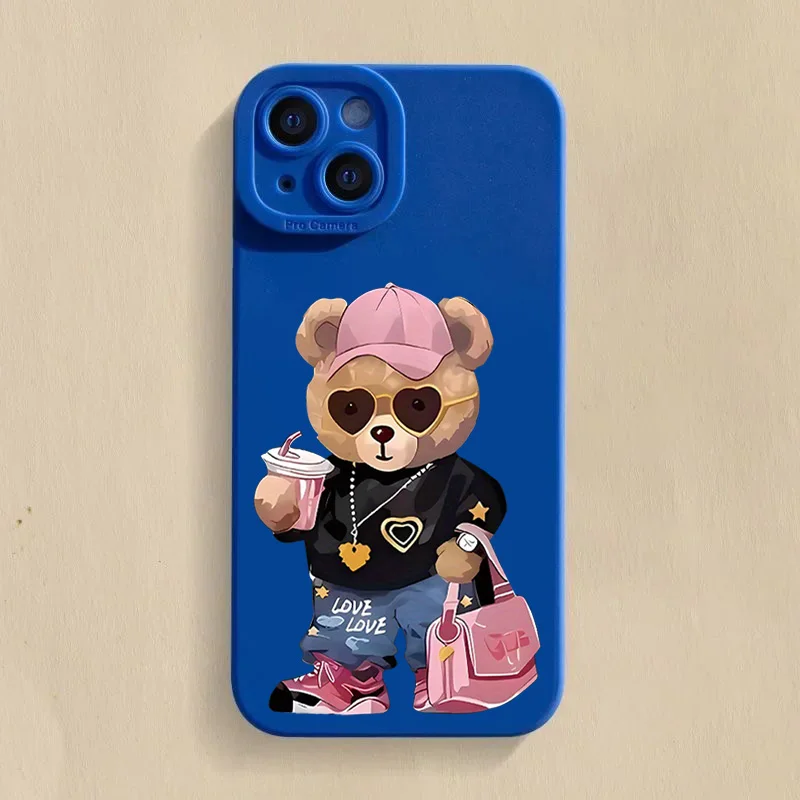 Adorable Bear Silicone Phone Case – Soft Protective Cover