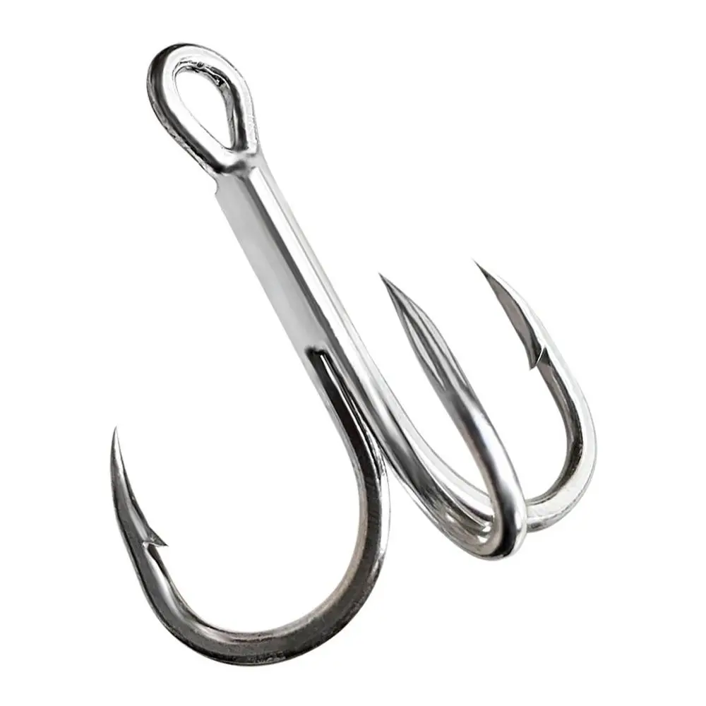 

20pcs Fishing Tackle Fishhooks Lure Sharpened fishing Triple anchor hook Treble Jig high brightness Tin Barbed Hooks Durable