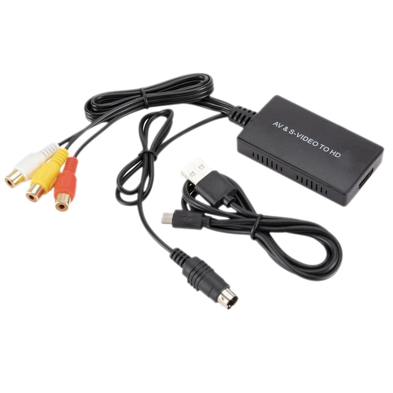 Conversor Svideo para Hdmi S-video e 3rca Cvbs Composite to Audio Video Converter Suporte 1080p 720p - Image 3