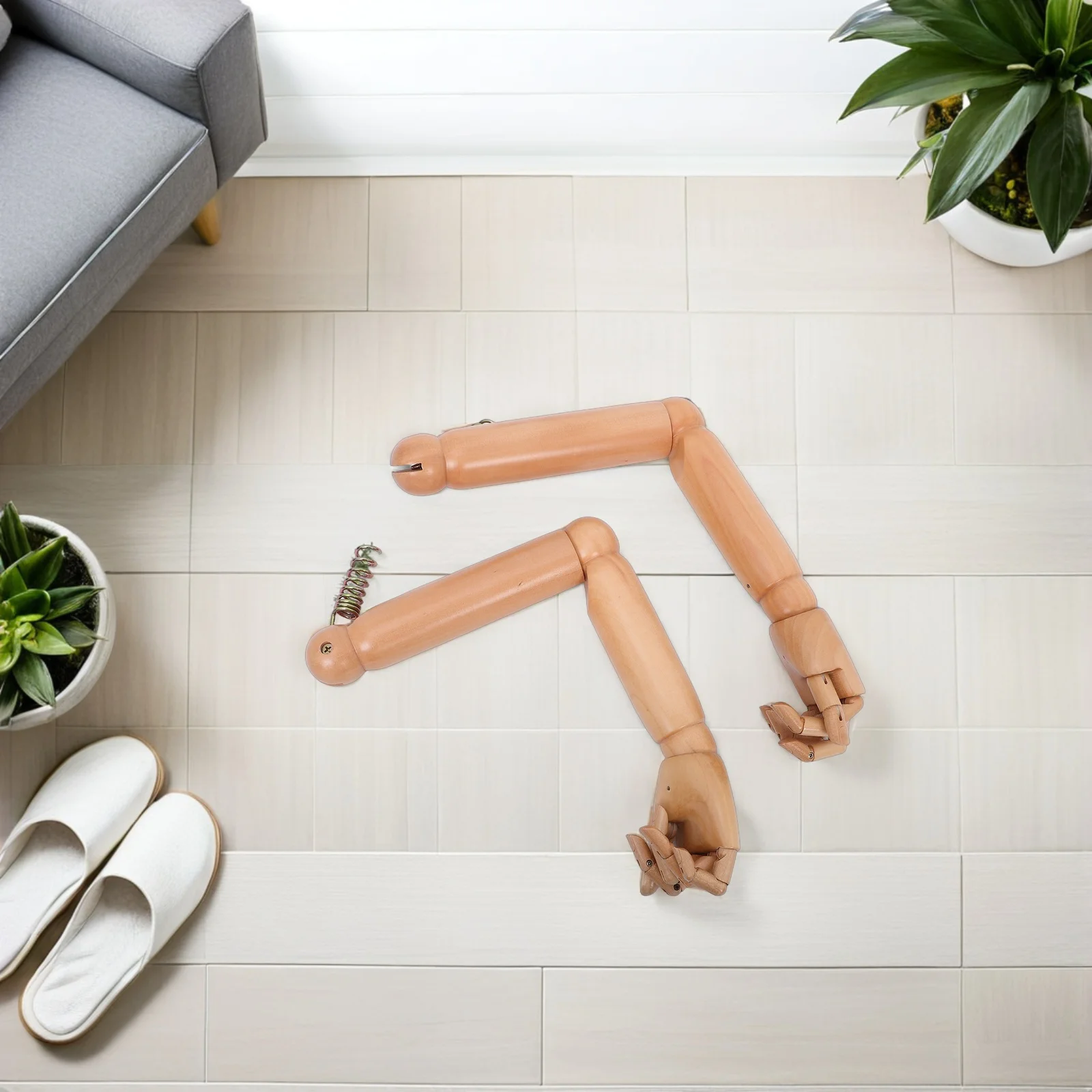 1 paio di manichini in legno di ricambio per giunti flessibili, accessori per display a mano pieghevoli realistici, bracci per manichino - immagine 5