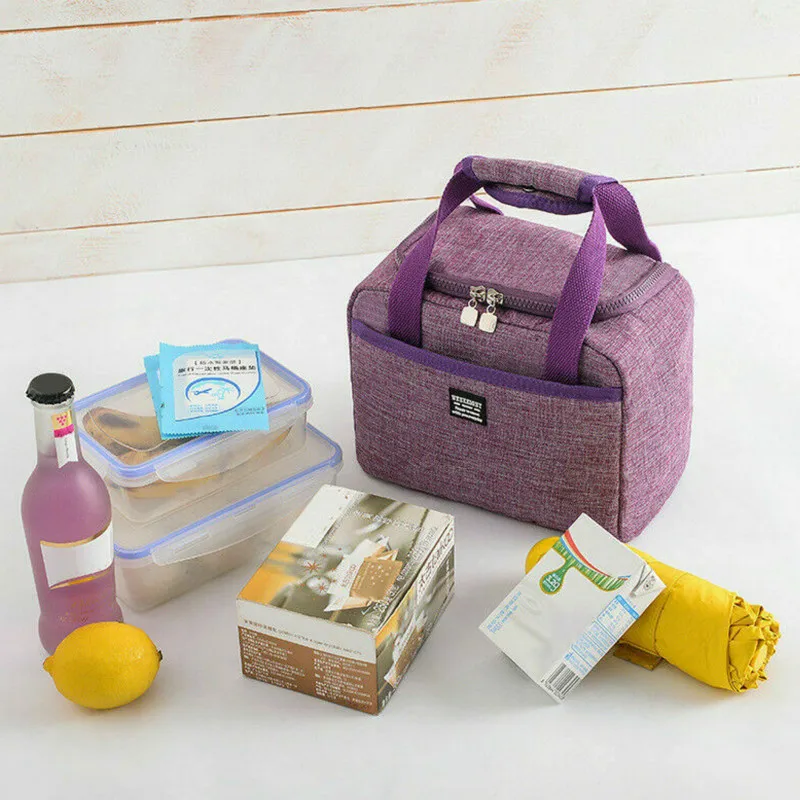 Portable Lunch Bag New Thermal Insulated Lunch Box Tote Cooler Handbag Bento Pouch Dinner Container School Food Storage Bags 2