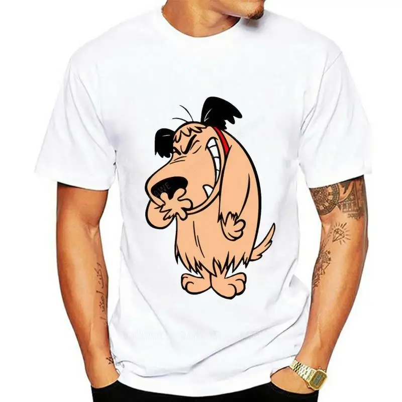 Magliette Da Uomo Stile Vintage Manica Corta Wacky Races Mutley Heavyweight Mens T-Shirt Uomo Nero Top Unisex Fashion Tee-Shirt