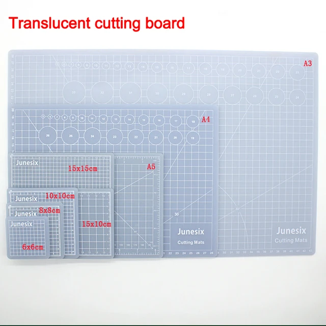A3/A4/A5 Cutting Mats Translucent  Pvc Grid Lines Self Healing Cutting Board Tool Fabric Leather Paper Craft Diy Tools Plate Pad 1