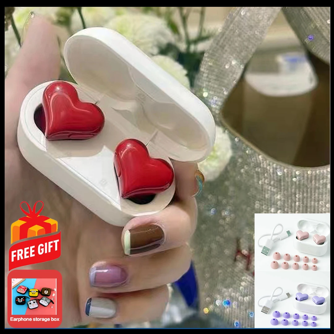 

Heart-shaped Women's Bluetooth Headphones Fashion High Quality Heart Gift Earphones Wireless Bluetooth Student Gaming Earphone