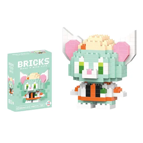 Disney 214 style Winnie LinaBell StellaLou Building Blocks Princess Cartoon Figrues Bricks Children's Assembly Toys Model Gift - Image 19