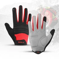 Wind Breaking Cycling Full Finger Gloves Touch Screen Anti-slip Bicycle Lycra Fabric Mittens Bicicleta Road Bike Long Glove 1
