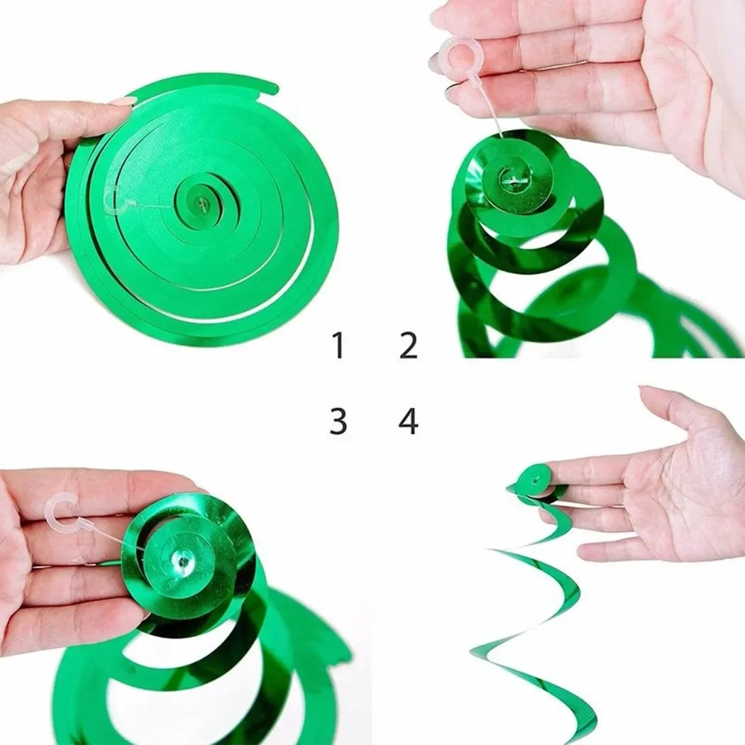 Xmas Hanging Swirl Decorations Kit/ Ceiling Swirl Decora Christmas Tree Snowman Decorations Kit Pendant