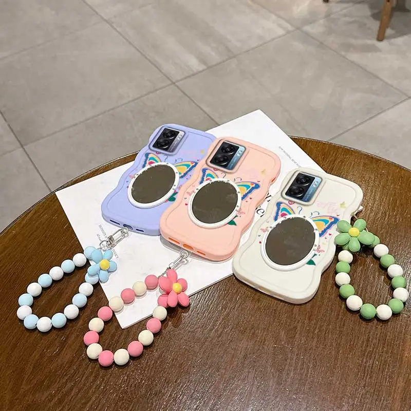 3-Piece Cartoon Butterfly Phone Accessory Set: Case, Lanyard & Stand