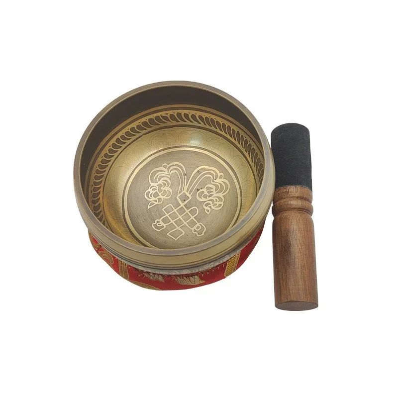 8cm/10.5cm Tibetan Singing Bowl Set,Totem with Sound,Nepal Handmade Song Bowl,Gift,Useful for Meditation,Yoga,Stress Relief 2