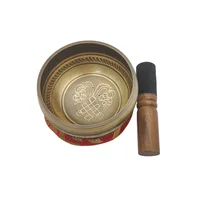 8cm/10.5cm Tibetan Singing Bowl Set,Totem with Sound,Nepal Handmade Song Bowl,Gift,Useful for Meditation,Yoga,Stress Relief 2
