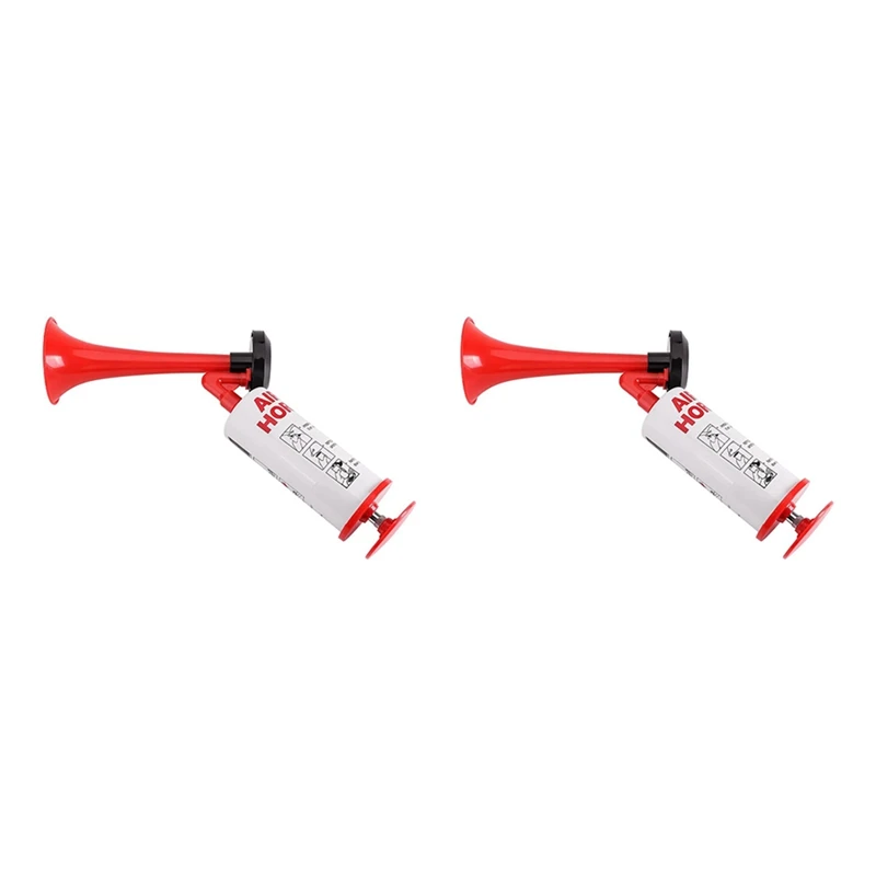 

2X Handheld Air Horn, Aluminum+ABS Portable Handheld Air Pump Horn, Loud Noise Maker Safety Horn For Sporting Events