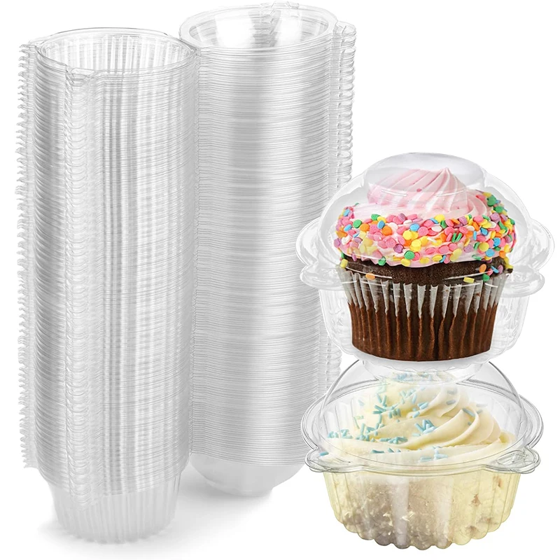 10/30 stücke Transparent Kuchen Box Hochzeit Muffins Cupcake Verpackung Box Obst Dessert Scheibe Container Geburtstag Party Backen Dekor – Detail 2