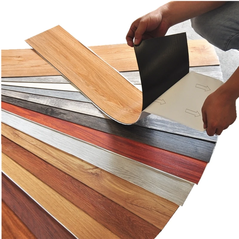 3D Self-Adhesive Wood Grain Floor Wallpaper Wall Sticker Waterproof Living Room Toilet Kitchen Home Decor Floor Sticker self adhesive wallpaper