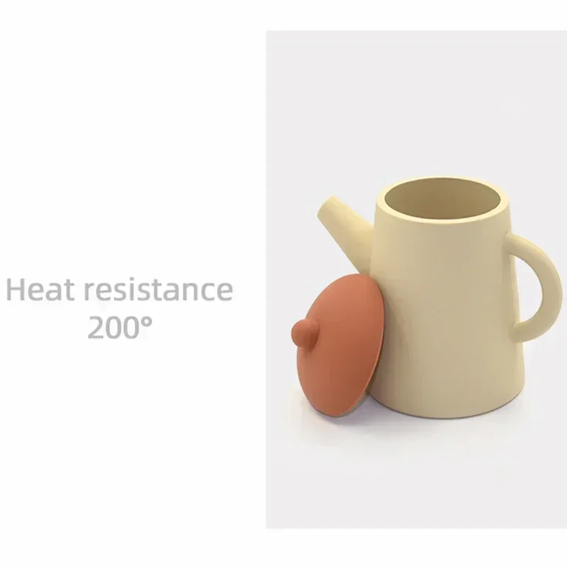 Baby Educational Learning Toys Children Silicone Tea Set Toys Play House Toys Kids Edible Grade Silicone Tableware Cups Set 4