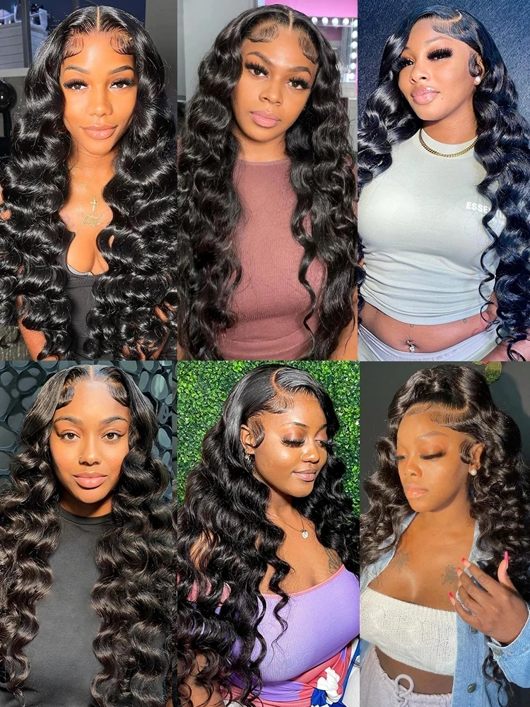 Loose Deep Wave 13x6 HD Lace Frontal Human Hair Wig Brazilian Curly Wigs 13x4 100% Human Hair Lace Front Wig Pre Plucked Remy